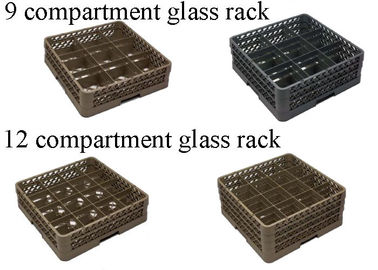 PP Compartment Glass Rack Kitchen Plate Rack Untuk Mesin Pencuci Piring Komersial