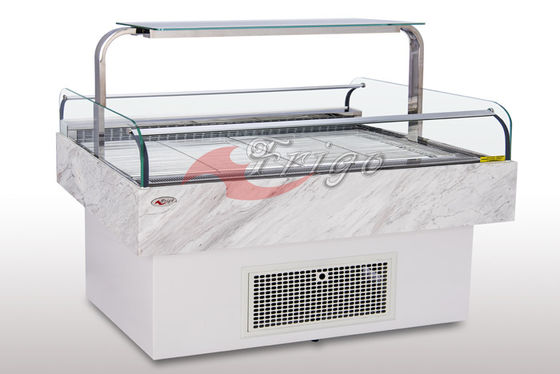 New Island Open Chiller - Untuk Keju - Manis - Rak Stainless Steel - 2 hingga 6 Derajat