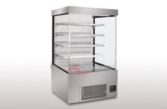 Stanless Steel Open Display Case, Showcase Supermarket Chiller Terbuka Tegak